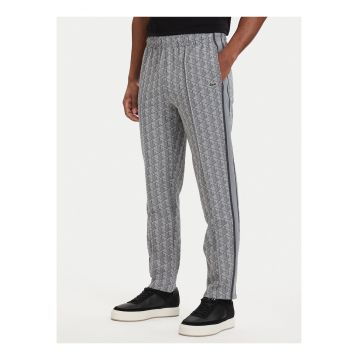 Pantaloni sport Barbati -  Gri - poliester-bumbac - cu logo