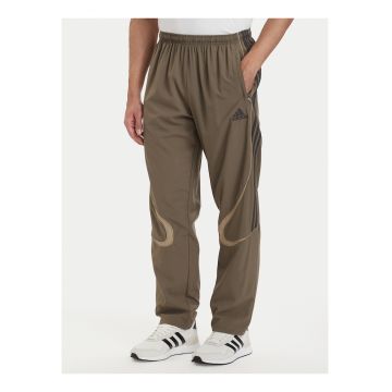 Pantaloni sport barbati -  verde-maro - material reciclat - croiala lejera -