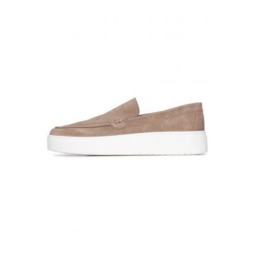 Pantofi loafers flatform din piele intoarsa