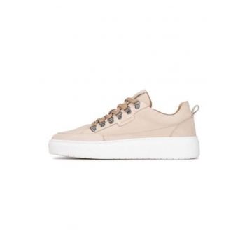 Pantofi sport din piele nabuc cu platforma