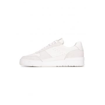 Pantofi sport din piele si piele intoarsa