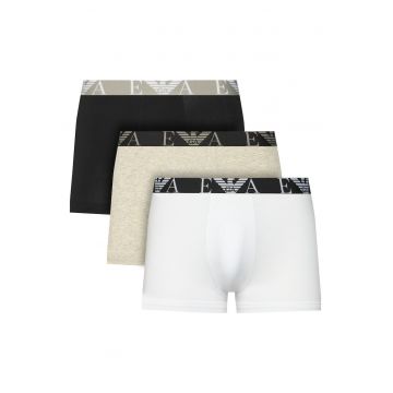 Set 3 perechi boxeri Emporio Armani - colorat - bumbac