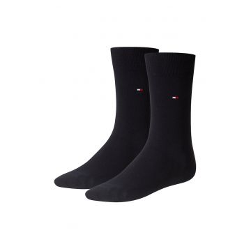 Set de sosete lungi cu logo brodat - 2 perechi - Albastru ultramarin