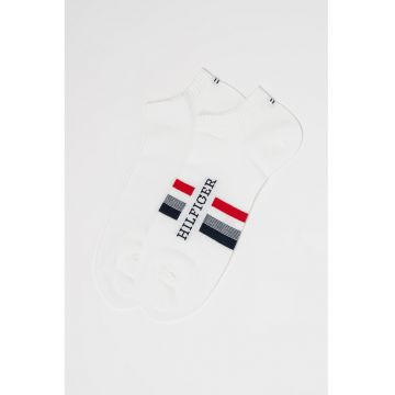 Set de sosete pana la glezna cu imprimeu logo - 2 perechi - Rosu/Alb/Albastru ultramarin