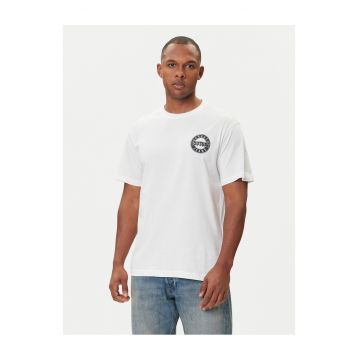 Tricou barbati  alb/negru - bumbac - 59875 - Alb