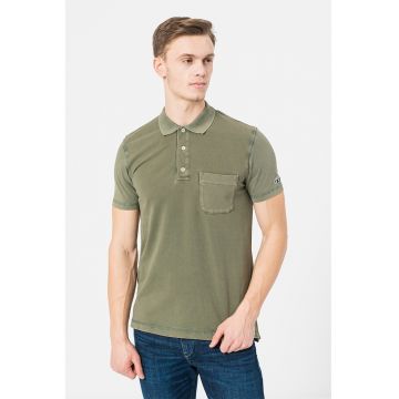 Tricou polo cu buzunar aplicat pe piept Worky - Kaki