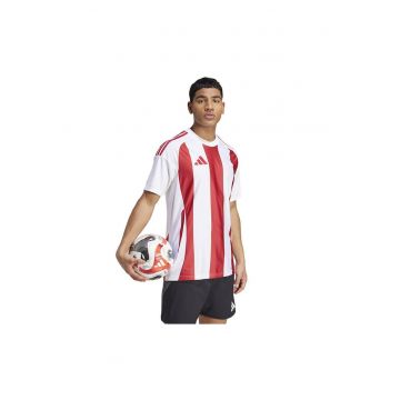 Tricou sport barbati  Striped 24 - poliester - alb/rosu -