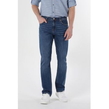Blugi slim fit cu 5 buzunare