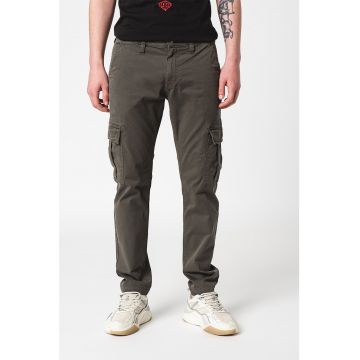 Pantaloni cargo cu talie medie