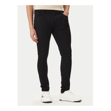 Blugi barbatesti -  super skinny - negru - bumbac reciclat -
