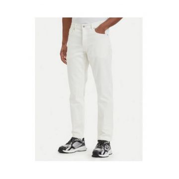 Blugi barbati -  alb si albastru - slim fit - din denim de bumbac