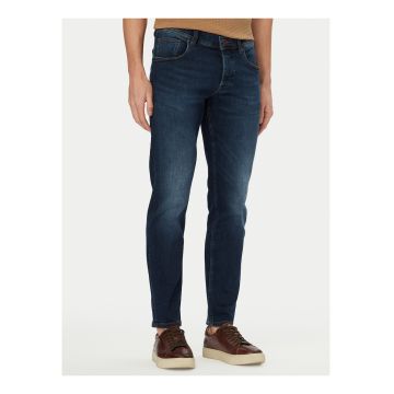 Blugi barbati -  slim fit - bleumarin - bumbac si lyocell