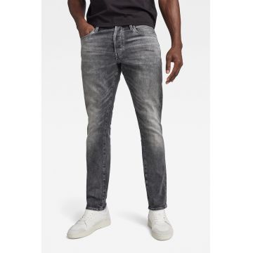 Blugi regular fit conici 3301 - Gri inchis