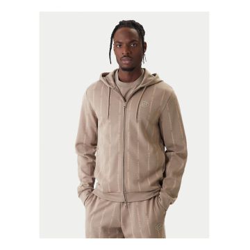 Bluza barbati -  Emporio Armani - bej - bumbac - maneca lunga - fermoar -