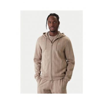 Bluza barbati -  Emporio Armani - bej - bumbac - maneca lunga - fermoar -