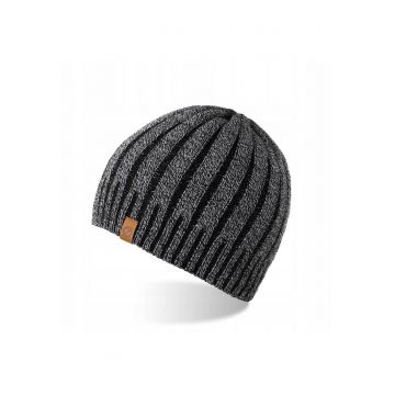 Caciula de iarna pentru barbati - Brodrene - Acril - 56-60 cm - Gri deschis