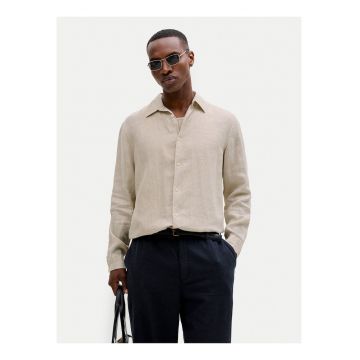 Camasa barbati - Jack Jones - bej - material in - maneca lunga - croiala regular fit