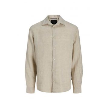 Camasa barbati - Jack Jones - bej - material in - maneca lunga - croiala regular fit
