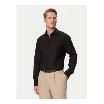 Camasa barbati -  neagra - 100% in - maneci lungi - stil casual