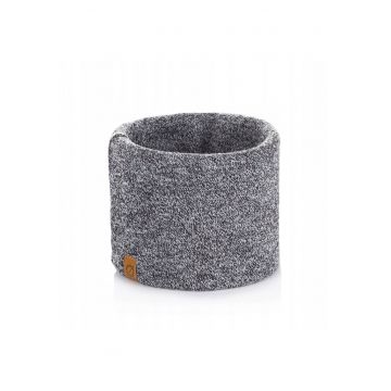 Fular circular barbati - Brodrene - Acril - 27x26 cm - Gri inchis