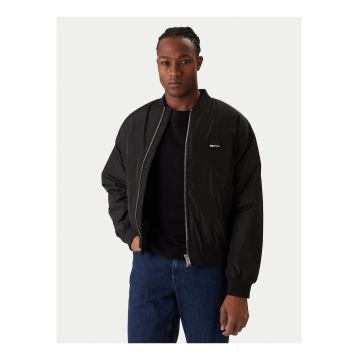 Geaca bomber barbati -  negru - material reciclat - umplutura sintetica