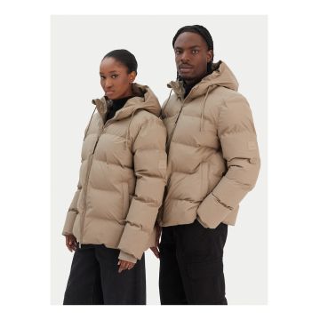 Geaca de iarna Unisex -  bej - poliester - fermoar - croiala regular fit -