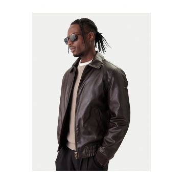 Geaca  imitatie piele - Maro