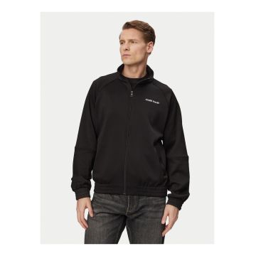 Hanorac barbati -  negru - material elastic - maneca lunga - fermoar