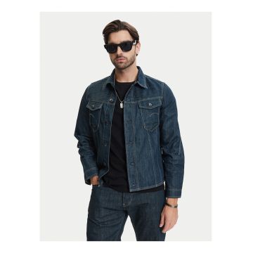 Jacheta din denim barbati -  bleumarin - bumbac - maneca lunga - regular fit