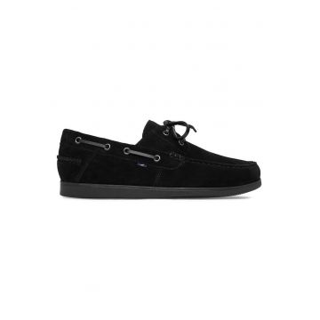 Mocasini barbati -  piele intoarsa - negru
