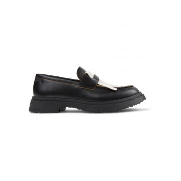 Mocasini de piele Walden Twins - Negru inchis