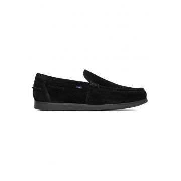Mocasini  piele intoarsă - Negru
