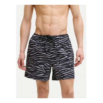 Pantaloni scurți de baie bărbați -  animal print - Negru/Gri