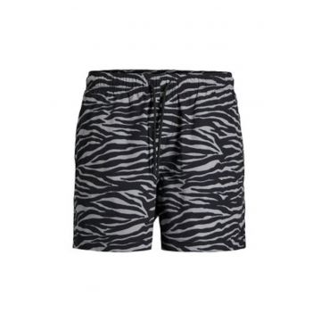 Pantaloni scurți de baie bărbați -  animal print - Negru/Gri