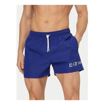 Pantaloni scurti baie barbati -  Emporio Armani - albastru - poliester - uscare rapida