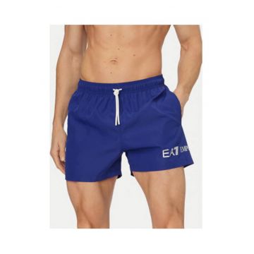 Pantaloni scurti baie barbati -  Emporio Armani - albastru - poliester - uscare rapida