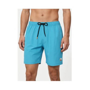 Pantaloni scurti de baie barbati -  albastru - poliester reciclat/elastan
