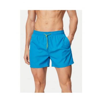 Pantaloni scurti de baie barbati -  albastru - poliester - uscare rapida