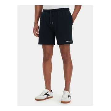 Pantaloni scurti de baie barbati -  bleumarin - bumbac - croiala regular