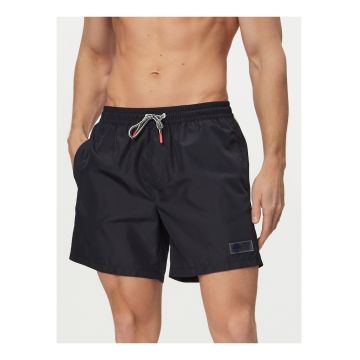 Pantaloni scurti de baie barbati -  bleumarin - poliester - imprimeu uni