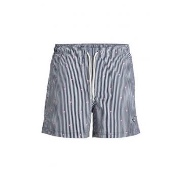 Pantaloni scurti de baie barbati -  dungi - multicolor - poliester reciclat - Multicolor