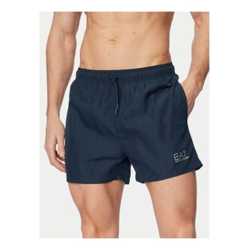 Pantaloni scurti de baie barbati -  Emporio Armani - bleumarin - poliester - elastic in talie