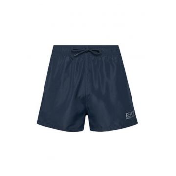 Pantaloni scurti de baie barbati -  Emporio Armani - bleumarin - poliester - elastic in talie