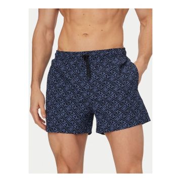 Pantaloni scurti de baie barbati -  Emporio Armani - uscare rapida - poliester - Bleumarin