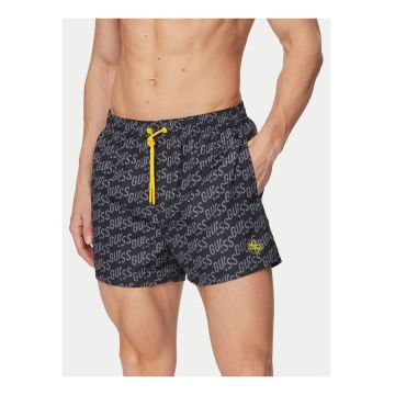 Pantaloni scurti de baie barbati -  multicolor - poliester - imprimeu logo