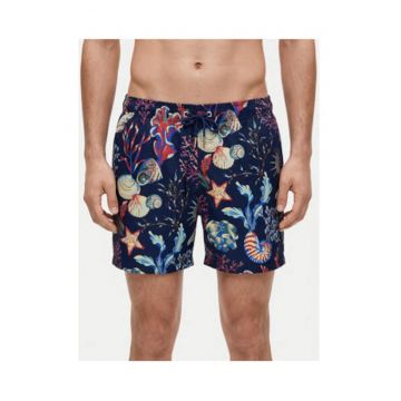 Pantaloni scurti de baie barbati -  multicolor - poliester reciclat