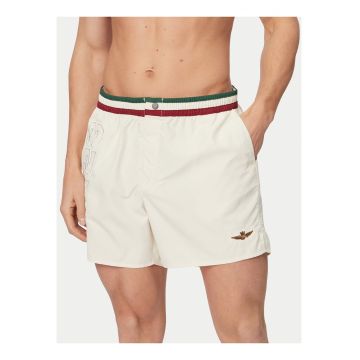 Pantaloni scurti de baie barbati -  poliester - Alb