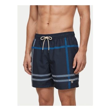 Pantaloni scurti de baie barbati -  poliester - croiala regular - Albastru