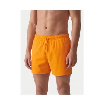 Pantaloni scurti de baie barbati -  poliester - croiala regular fit - Portocaliu