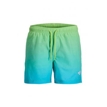 Pantaloni scurti de baie barbati -  poliester reciclat - croiala regular fit - Verde/Albastru